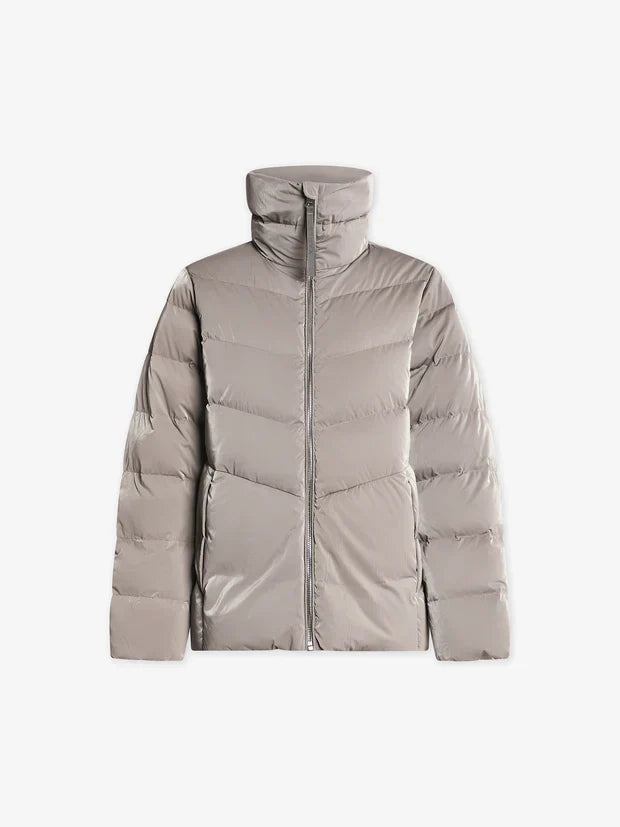 High Neck Puffer Jacket with Internal Waist Cinch