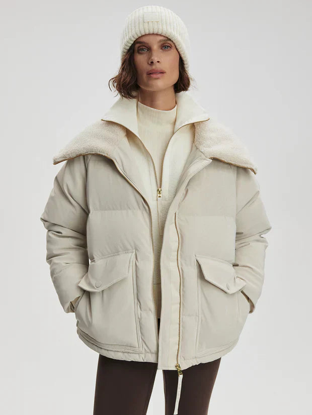 Elegant Women White Wind breaker Jacket