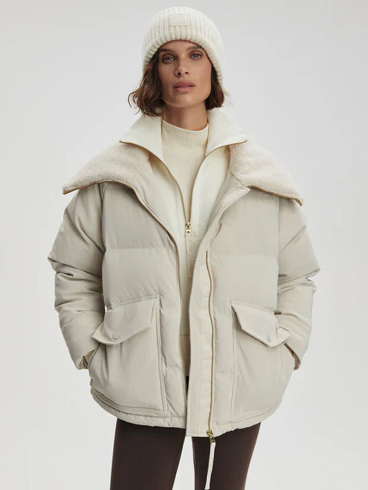 Elegant Women White Wind breaker Jacket